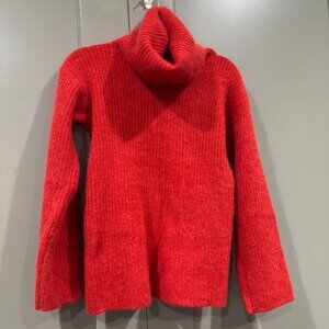 Vintage 70s Overture Orange Red Lambswool/Mohair  Sweater Medium